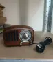 Винтидж радио Greadio от естествено орехово дърво, мини FM радио в ретро стил, Bluetooth , снимка 8