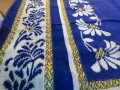 турско молитвено килимче, килимче за молитва за Намаз тъмносин фон с красиви флорални мотиви, снимка 2
