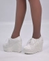 Обувки на платформа - бели - 2501 , снимка 1