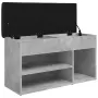 vidaXL Пейка за обувки, бетонно сив, 82x32x45,5 см, инженерно дърво, снимка 5
