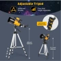 70 мм телескоп,апертура 400мм(20X-200X),астрономически,статив,адаптер телефон,дистанционно нов, снимка 7