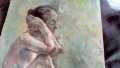 Манол Панчовски маслена картина голо женско тяло , снимка 4