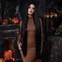 Дълга 100 см черна права перука - плътна Halloween парти перука, снимка 9