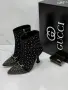 Gucci Дамски Елегантни Боти На Ток С Камъни И Монограм - 2 Цвята Код SEM-902, снимка 3