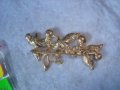 КРАСИВА НЕЖНА ФЛОРАЛНА ПОЗЛАТЕНА КРИСТАЛНА ЕМАЙЛИРАНА ВИНТИДЖ - АРТ БРОШКА 11885, снимка 7