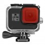 Филтър за подводно снимане за GoPro Hero 8 Black, За водоустойчивия корпус, 46.5 x 46.5mm, Червен, снимка 1