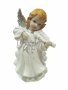 Статуетка Ahelos, Ангел с цигулка, Керамика, 17 см, снимка 1 - Подаръци за кръщене - 42221697