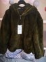 Зелено пухeно палто яке Зара, снимка 1 - Якета - 30293047