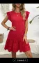 Червена рокля с интересен гръб, снимка 2