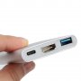 Алуминиев Type-C(USB-C) хъб към HDMI/USB 3.0/Type-C конвертор + Гаранция, снимка 6