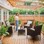 Луксозен Сет Градински Мебели – 2 кресла, диван и маса – Ратанов Комплект Kraftworld Garden, снимка 2