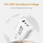 65W GaN зарядно USB PD Type-C бързо зареждане 3-портов телефонен адаптер QC3.0 Съвместим с iPhone 15, снимка 2