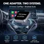 Нов Мини безжичен CarPlay адаптер Android Auto USB-C USB-A Wi-Fi 6 Bluetooth 5.3 кола телефон връзка, снимка 7