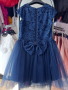 💃Детска официална рокля с тюл за момиче в синьо, снимка 2
