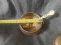 месингова захарница с лъжичка, снимка 3