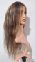 Естествена перука, кафява с руси кичури, 60 см, Lace 4х4, снимка 3
