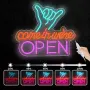 Димируем LED неонов надпис OPEN с ръка, USB, 35 x 31 см, снимка 6