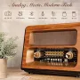 PRUNUS J-199 - Голямо ретро Bluetooth радио - AM/FM/късовълнов, 15W високоговорител, USB Sd, снимка 3