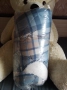 Синя/каре/ олекотена завивка с еко вълна, снимка 2