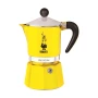 Кафе еспресо машина, Bialetti, Алуминий, Rainbow, 3 порции, 130 мл, Жълта, снимка 1
