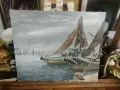 Морски пейзажи,  маслени картини, подписани от испански или италиански автори, снимка 11