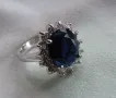 Сребърен пръстен с london blue топаз, снимка 1