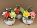 цветя изработени с глицеринов ароматен сапун и Българска роза , снимка 17
