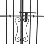 vidaXL Градинска порта черна 121x8x180 см ковано желязо, снимка 5