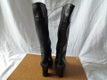 № 39 дамски ботуши естествена кожа - с висок ток; черен цвят, снимка 7