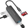 PUTOAHAO USB-C HUB Type C към USB 3.0 адаптер 5-в-1 TF/SD карта/MacBook Pro/iPad Pro/Notebook/PC 