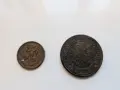 Лот руски царски монети - 2 копейки 1810 г. и ½ копейка 1909 г., снимка 2