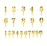 Акрилен златист топер цифри 0-9, снимка 1