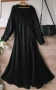Дълга черна рокля прегърни ме ZIZZI , снимка 9