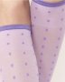 Philippe Matignon яркорозови,светлолилави фигурални три четвърти памучни чорапи до колената , снимка 4