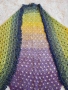 Ръчно плетен триъгълен шал наметка "Лунна нощ" , снимка 7