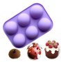 6  полусфери сфери полукръг силиконов молд форма гипс сапун тесто шоколад украса шоко бомби, снимка 2