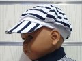 Нова детска моряшка шапка с козирка, от 6 месеца до 8 години, снимка 1 - Шапки, шалове и ръкавици - 29976161