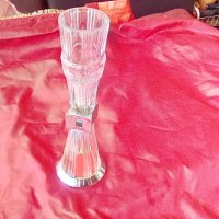 Полски Фиат Полмо страхотна метално стъклена ваза, снимка 1 - Антикварни и старинни предмети - 36913601