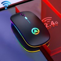 A2 RGB безжична мишка Компютърна мишка мишка за компютър с bluetooth, снимка 1 - Друга електроника - 42909152