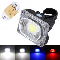 Акумулаторен COB LED фар 20W, 500lm за велосипед , снимка 2 - Части за велосипеди - 37753303
