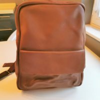 Естествена кожа чанта раница  размер 40/27, снимка 4 - Раници - 34434589