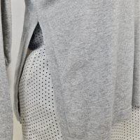 Дамска риза в сиво с имитация на риза, снимка 3 - Блузи с дълъг ръкав и пуловери - 38578399