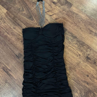 Къса черна рокля , снимка 1 - Рокли - 44587399