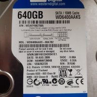 Харда диск 3.5 WD 640GB, снимка 1 - Твърди дискове - 37197227
