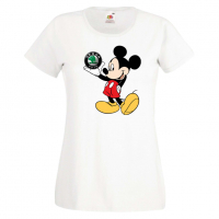 Дамска тениска Mickey Mouse Skoda .Подарък,Изненада,, снимка 9 - Тениски - 36529147