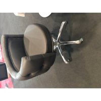Козметичен стол - табуретка с облегалка Deco - черна 49/62 см, снимка 5 - Педикюр и маникюр - 44386335