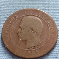 Рядка монета 10 сантима 1855г. Франция Наполеон трети за КОЛЕКЦИЯ 30252, снимка 8 - Нумизматика и бонистика - 42681869
