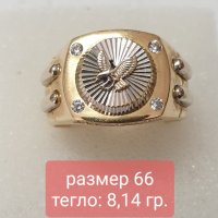 Златни плътни мъжки пръстени-14 К, снимка 7 - Пръстени - 38309178