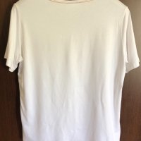 Дамск бяла тениска със щампа, снимка 2 - Тениски - 36633316