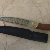 Ловен нож Пантера с гравирани флорални елементи на острието Ст 65х13, снимка 9 - Ножове - 33795346